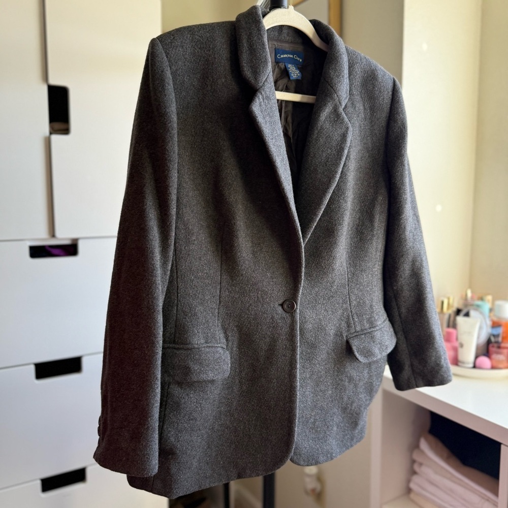 Charter Club Gray Women's Blazer Size 14